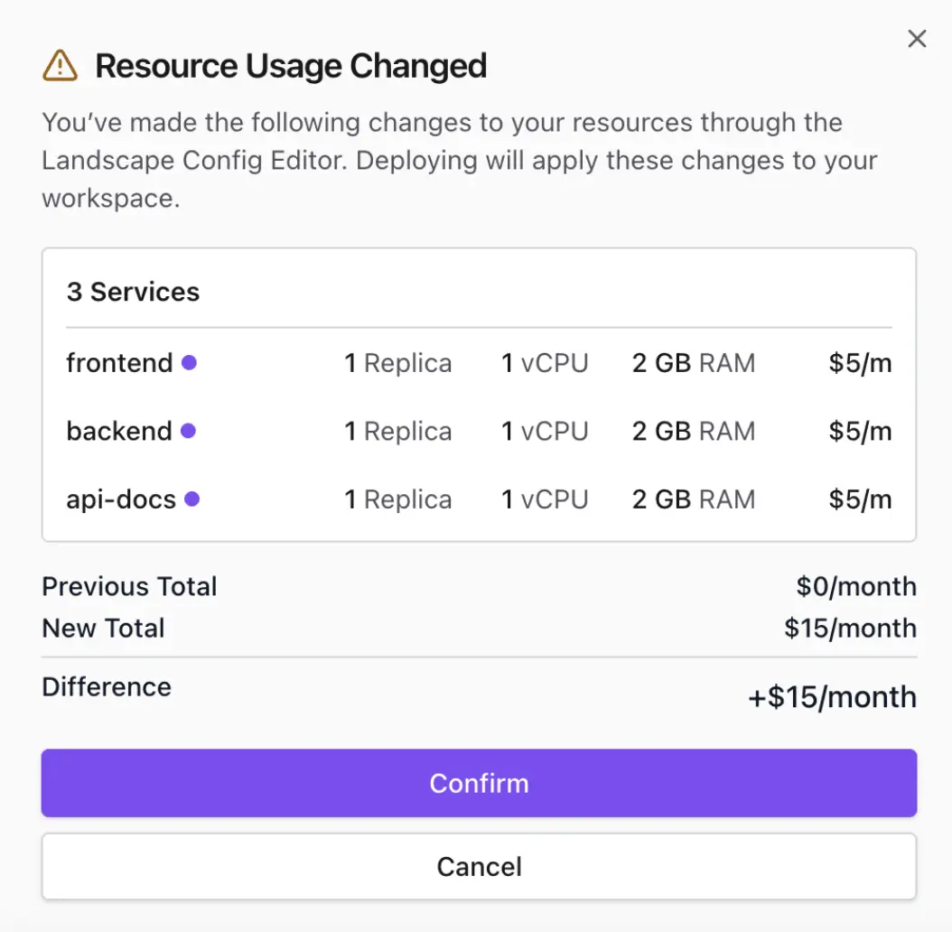 Confirm Resource Modal